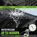 Boatpro 1200D Waterproof Boat Cover with Motor Cover, Solution-Dye Marine Canvas Trailerable Boat Cover 14-15.8ft for 14 feet 15ft 16' Foot V-Hull Bass Boat Tri-Hull Runabout Boat,Deep Black, Length: 14'-16', Beam Width: up to 90"