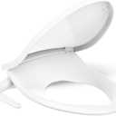 Kohler PureWash M250 Manual Elongated Bidet Toilet Seat, White, Quiet-Close Lid Prevents Slamming, Cool Water, Easy Installation with Quick-Release Hinges, Adjustable Spray Position & Pressure