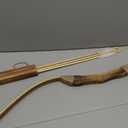 Basbon Youth Wooden Bow and Arrow Set, 40 Inch Handmade Wooden Bow and Arrow Cosplay Costume Prop Archery Set Games Toys, 1 Bows 1 Quivers and 3 Feather Arrows, Gifts for Kids Youth Boys and Girl