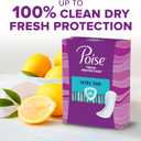 Poise Ultra Thin Incontinence Pads & Postpartum Incontinence Pads, 4 Drop Moderate Absorbency, Regular Length, 60 Count