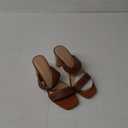 CUSHIONAIRE Women's Ilya woven heel sandal +Memory Foam (9.5, Cognac)