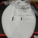 KOHLER 4636-RL-0 Cachet ReadyLatch Elongated Slow Close Toilet Seat, Soft Close Toilet Seat Quiet Lid, Contoured Grip-Tight Bumpers Installation Hardware, Apartment Essentials, White