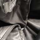 Womens Oversized Faux Leather Motocycle Jacket Zip Up Outwear Coat with Pockets Large
