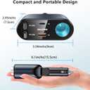 OHLPRO Retractable Car Charger Cigarette Lighter Adapter, 168W 5 in 1 Fast Phone Charging Built-in Replaceable Fuse, Socket Splitter with USB C and USB i Cord, Fit for Phone iPad Galaxy GPS, Blue