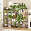 EnHomee Plant Stand Indoor Tall Plant Stand Outdoor Large Wood Plants Shelf with 18-22 Pots for Patio, Living Room, Garden, Balcony, 55.9" Wx63.1 Hx11.78 D