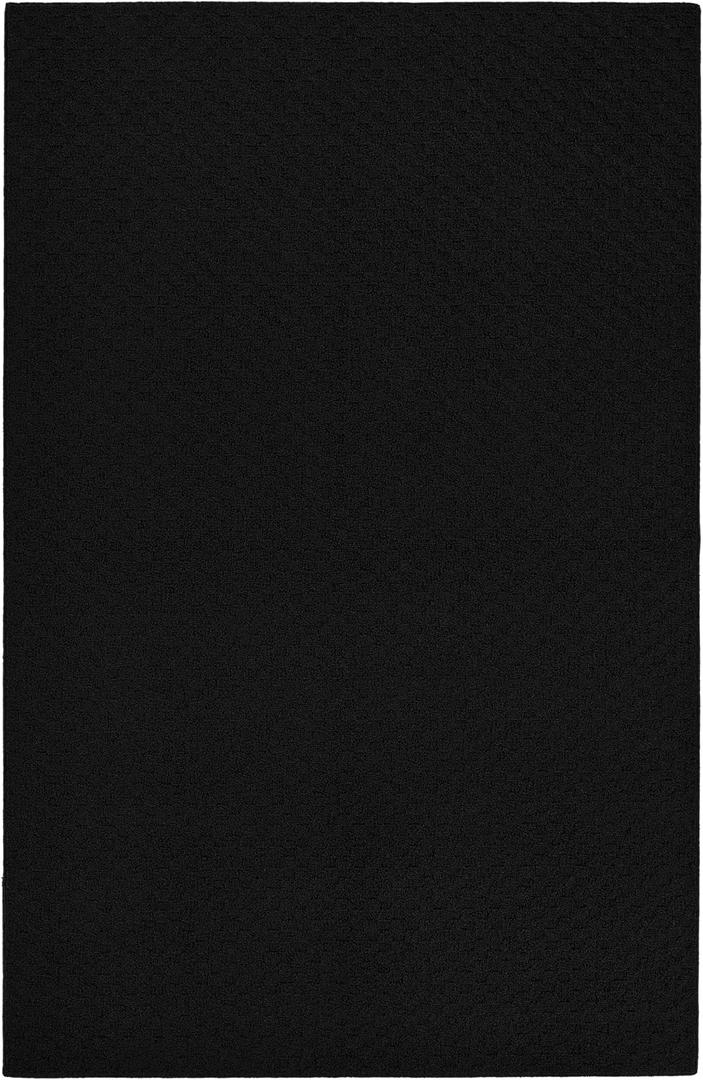 Garland Rug Town Square Black 5' x 8' Non Slip Area Rug for Living Rooms & Hallways, Stylish & Durable for High-Traffic Areas