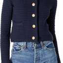 Amazon Essentials Women's Regular-Fit Midweight Cardigan Sweater (Medium, Navy)