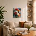 Rose Canvas Wall Art, Vintage Floral Pictures Wall Decor, 16x20 Inch