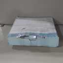 Inflatable Fabric Covered Pool Float Adult with UPF50+ Sunshade Canopy & Cup Holders,Large Water Lounger Float Recliner Chair for Pool Party Lake Beach-Blue