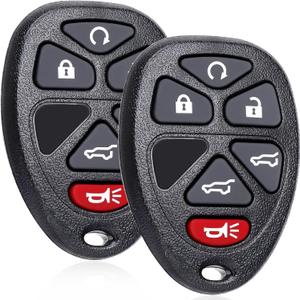 6-Button Car Key Fob: Keyless Entry Remote Control for 2007-2014 Chevrolet Suburban, 2007-2014 Chevrolet Tahoe, 2012-2017 Chevrolet Traverse, GMC Yukon, Cadillac Escalade, OUC60270, OUC60221, 315 Mhz