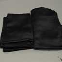 RYB HOME Short Black Curtains for Bedroom, Blackout Thermal Insulated Curtain Tiers Small Window Treatment Privacy Shades for Kitchen Farmhouse Closet, W42 x L36 inch, 2 Panels