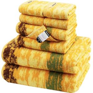 SEMAXE Bath Towel Set, 100% Cotton Bathroom Towels with Hanging Loops and Nano-Bio Lifecycle Labels, Include 2 Bath Towels, 2 Hand Towels, 4 Washcloths, Colorful Towel - Multi Colored