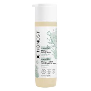 The Honest Company 2in1 Baby Shampoo & Body Wash, Fragrance-Free, Tear-Free, Hypoallergenic, Naturally Derived, Sensitive Skin, 10 fl oz