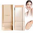 Luminous Dual-Ended Concealer Foundation Stick,Multi-use Double Head Foundations Make up Sticks, Foundation Stick Korean 3 in 1,Sweat-Proof for All Skin Types (Natural Color)