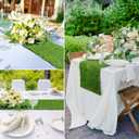 Hooqict Artificial Grass Table Runner 12 x 72 Inch Reusable Fake Grass Table Runner Green Faux Grass Table Decorations for Wedding Birthday Party Baby Shower Banquet Spring Summer Tabletop Decor