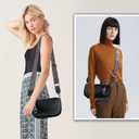 Yonami Genuine Leather Crossbody Bags for Women - Crossbody Bags for Women Trendy - leather Small Purses for Women (Black-2)