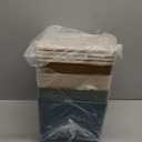 Menkxi 4 Pcs Storage Bins with Lids Plastic Stackable Containers for Organizing Shelves Christmas Ornament Box Baskets (Mixed Color, Small)