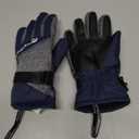 HIGHCAMP Kids Waterproof Winter Gloves 3M Thinsulate with Reflector for Boys Girls Snow Ski Riding, M(6-8Y), Navy