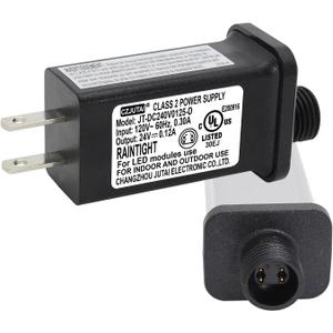 24V 7.2W Power Supply ZH-K009C-02400300-S-01W,CZJUTAI JT-DC240V0300-C 24V7.2W /6W /4.5W /3.6W for Christmas Lighting,String Light, Projector Light,Lawn Lamp, Inflatable Device (Pack of 1)