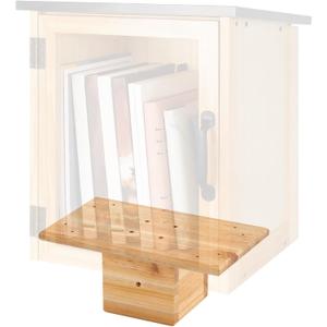 Threehoney Outdoor Little Library Mount 14x8x5.91 Inch Stable Wood Storage Box Bracket Holder Suitable for 4x4 Post with Mounting Accessories for Community Cabinet Lending Library Box(Wood Color)