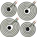 S-Union 4 Pack MP22YA Electric Range Burner Element Unit Set - 2 pcs MP15YA 6" and 2 pcs MP21YA 8" Replacement for Hardwick & Kenmore & Maytag & Norge & Whirlpool Electric Range Stove
