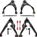 10PCS Front Suspension Kit for 2014-2018 Chevy Silverado/GMC Sierra 1500, Suburban/Tahoe/Yukon XL, Escalade/ESV – 4 Upper & Lower Control Arms, 4 Tie Rods, 2 Sway Links
