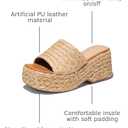Ancomafio Platform Espadrille Sandals for WomenPlatform Slip on Wedges Slides Bohemia Sandals Flatform Open Toe Beach Sandals Outdoor