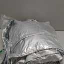 Motorcycle Cover Waterproof Outdoor, 300D Heavy Duty, UV & Rain Resistant, 3 Wind-Resistant Buckles, Dual Lock Holes, Includes Storage Bag, Fits Most Motorcycles/Scooters up to 86.6",Silver