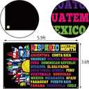 Nepnuser Hispanic Heritage Month Photo Booth Backdrop Latino Spanish Speaking Countries Flags School Classroom Decorations Indoor Outdoor Wall Decor-5.93.6ft