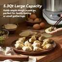 Dough Mixer with Fermentation Function, 5.3Qt Large Capacity Dough Maker for Bread, Pizza & Sourdough, Electric Dough Kneading Machine with Stainless Steel Bowl and Touch Control Panel