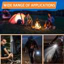 MAKDAK 2PC Keychain Flashlight Rechargeable Cob Keychain Work Light 7 Modes 1600Lumen High Lumen Flashlights for Emergencies,EDC (Black)