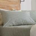 Great Bay Home 4-Piece Full Size Stripe Microfiber Sheet Set - Ultra-Soft, Brushed Bedding Sheets & Pillowcases - Wrinkle Free, Comfortable, All-Season Bed Sheets (Blue)