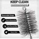 5 Pcs Pipe Cleaning Brush Set Sweep Brush with Flexible Rods 4 Stainless Steel Pipe Brushes Chimney Cleaning Kit with Standard End Fitting for Auto Parts, Bottles, Tubes, Hearth Fireplace