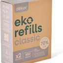 Diaper Dekor CLASSIC Diaper Pail Refills 2 Count Unscented Exclusive End-of-Liner Marking Quick & Easy to Replace Most Economical Refill System for Original and Eko Style Pails