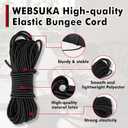 Elastic Bungee Cord, Heavy Duty Bungee Shock Cord, Elastic Polyester Cords for Camping, Tents, Cargo, Awning Kayak Stretch String Rope, Marine Grade, Hammock (3/8"50ft)