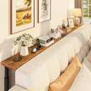 YASONIC 69.3" Behind Couch Table Narrow Console Table Behind Sofa, 5.7"D x 69.3"W x 24"-36"H