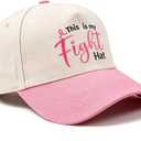 Breast Cancer Awareness Gifts for Women, Cotton Chemo Headwear Embroidered Trucker Hat Accessories (Pink)