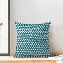 Aqua Teal Cream Polka Dot Pillow Covers 18x18 Inch Set of 2 Boho Outdoor Decor Throw Pillows for Couch Modern Design Watercolor Aesthetic Decorative Cushion Cases for Home Sofa Bed Decorations