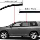 Lightronic Extra Durable Outside-Mount Auto Vent Window Visor, Fits 2008-2013 Toyota Highlander, UV Protection Rain Guard, Original Wind Deflector, No-Drill Easy Install, Dark Smoke, 4-Pcs