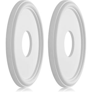 EIFHYT Molded PU Ceiling Medallion for Light Fixtures and Ceiling Fans, 13.1"OD x 4"ID x 1"P (Fits Canopies up to 10.25") White