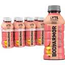 BODYARMOR LYTE, Peach Mango, Electrolyte Drink, 15 Calories, 12 Fl Oz Bottles (8 Pack), Coconut Water Sports Drink, Natural Flavor & B Vitamins (EXP 08/06/26)
