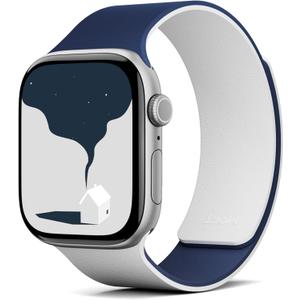 MOFT Snap Duo Watch Bands Compatible with Apple Watch, Quick Magnetic Wear, Duo-Color Design & Soft Silicone, iWatch Bands for Ultra 3/2/1, Series 11/10/9/8/7/SE/6/5/4/3/2/1, 38/40/41/42/44/45/46/49mm (Wade Blue x Echo Gray)