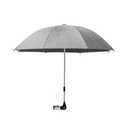 Convenient and Lightweight, Clip-On, Adjustable steering, The top of the umbrella can adjusted to bend, Universal, Umbrella Baby Stroller, Stroller Umbrella Attachment for Sun Protection Cowboy Grey