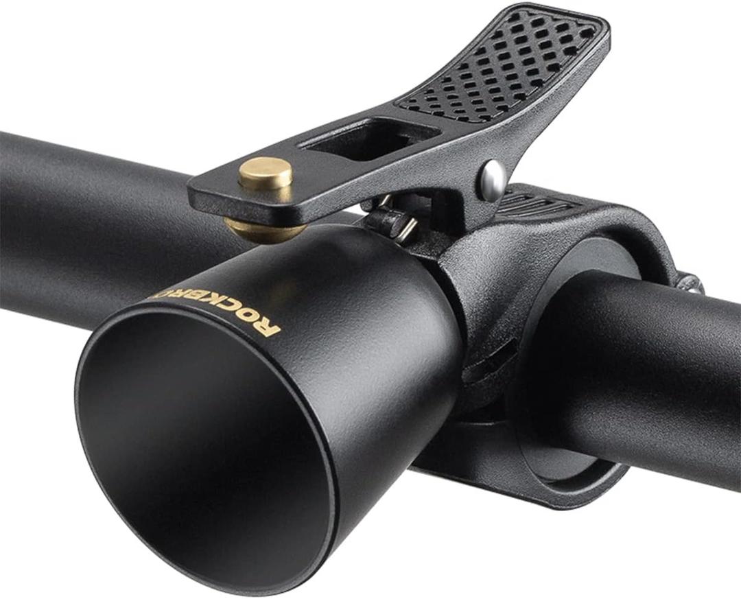 ROCKBROS Bike Bell Classic Bicycle Bell Mountain Bike Bells for Adults with Loud Sound and Fit for 0.87-1.25in/22.2-31.8mm Bicycle Handlebars (Black)