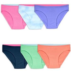 Fruit of the Loom Girls' Breathable Underwear Size 6