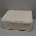 CAROLMADE Small Foot Stool Ottoman Footstool with Legs Under Desk Footrest for Living Room Bedroom and Office, Soft Ivory White (11"D x 15.4"W x 8.3"H)