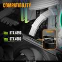 EZDIY-FAB GPU Power Sleeved Cable Extension, 16pin(12+4) 12VHPWR PCIe 5.0 Connector Male to 4X PCIE 8 PIN for RTX 3090Ti/RTX4090/RTX4080, with Pre-Installed Cable Combs-16AWG/White