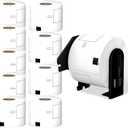 2.4x3.9 Shipping Labels Compatible with Brother DK-1202 (10 Rolls | 3000 Labels), HUOJI Thermal Labels Replacement for Brother QL-800 QL-820NWB QL-1110NWB