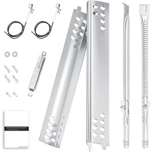 Hisencn Grill Replacement Parts for Charbroil Performance TRU-Infrared 2 Burner 463633316 463280219 463672416 463672019 463672016 463672219 Gas Grill,G466-2500-W1 Burner, G361-0003-W1,Heat Plates