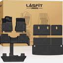 Floor Mats for Nissan Armada/Infiniti QX80 2025 2026(Only Fit 7 Seats)：All Weather Protector TPE Rubber Car Carpet, Anti-Slip Waterproof Tech Rugs for Car Interior 2025 2026 Accessories